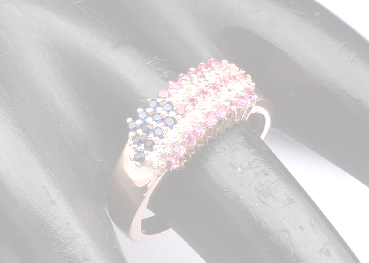 American Flag Statement Ring: Sterling Silver Patriotic Jewelry