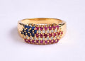 American Flag Statement Ring: Sterling Silver Patriotic Jewelry