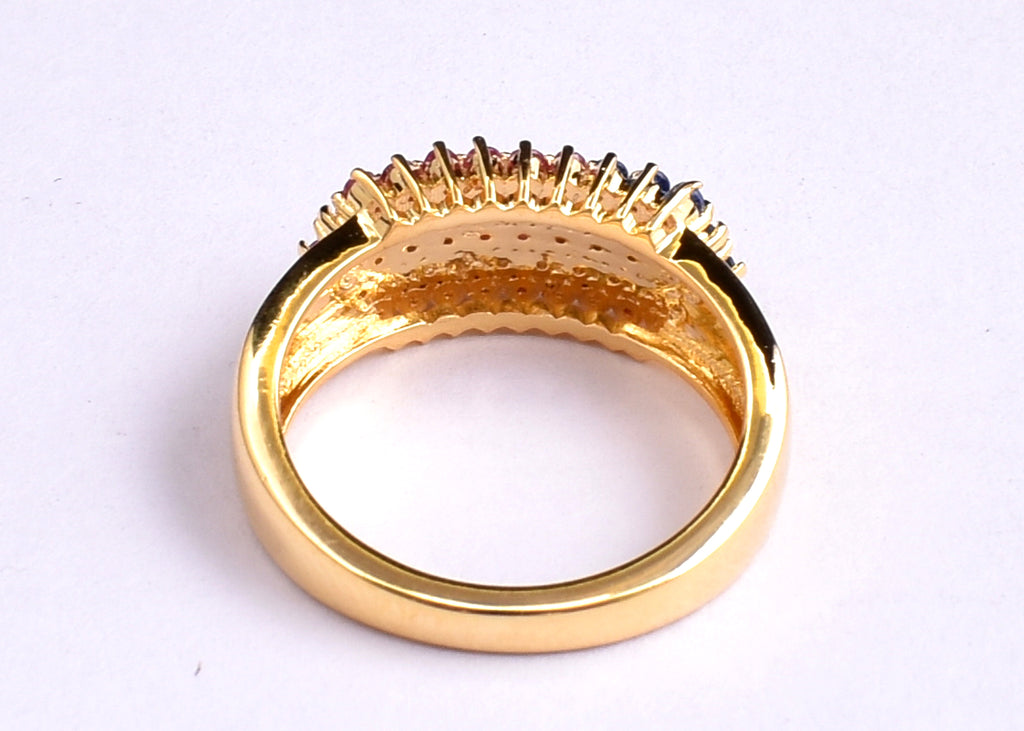 American Flag Statement Ring: Sterling Silver Patriotic Jewelry
